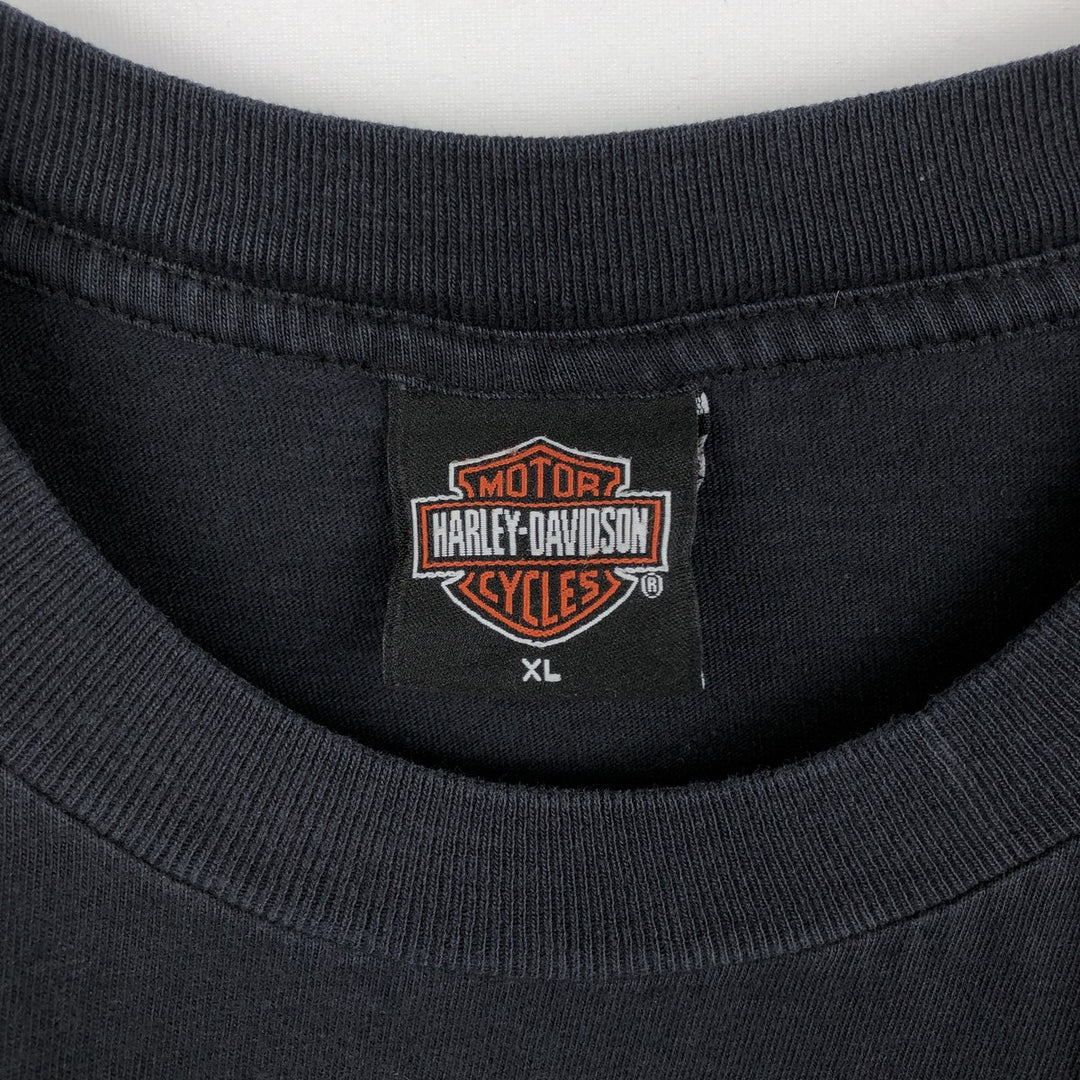 00'S Harley-Davidson Long Sleeve T-Shirt Made in USA Men's XL cotton black type Vintage Second Hand