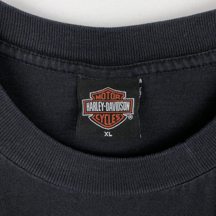 00'S Harley-Davidson Long Sleeve T-Shirt Made in USA Men's XL cotton black type Vintage Second Hand