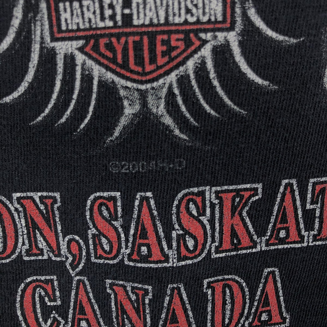00'S Harley-Davidson Long Sleeve T-Shirt Made in USA Men's XL cotton black type Vintage Second Hand