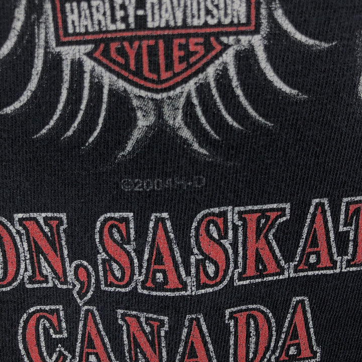 00'S Harley-Davidson Long Sleeve T-Shirt Made in USA Men's XL cotton black type Vintage Second Hand