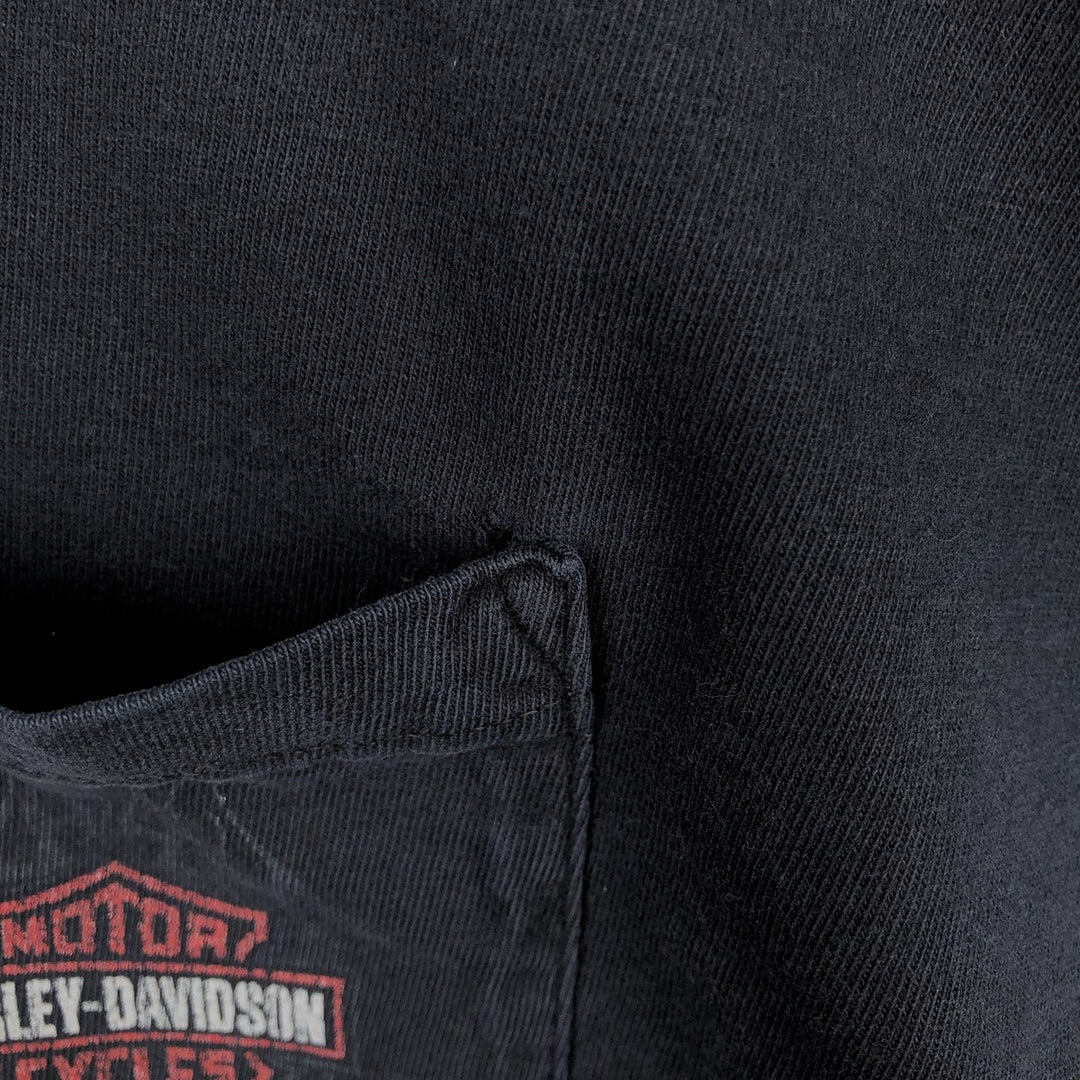 00'S Harley-Davidson Long Sleeve T-Shirt Made in USA Men's XL cotton black type Vintage Second Hand