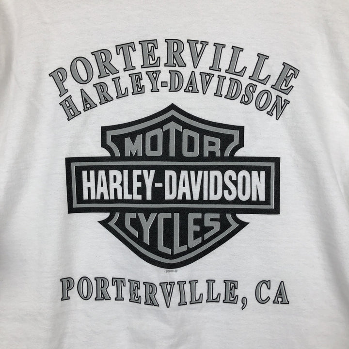 2000'S Harley-Davidson Motorcycle Long Sleeve T-Shirt, Made in USA, Men's Size XL cotton white type Vintage Second Hand