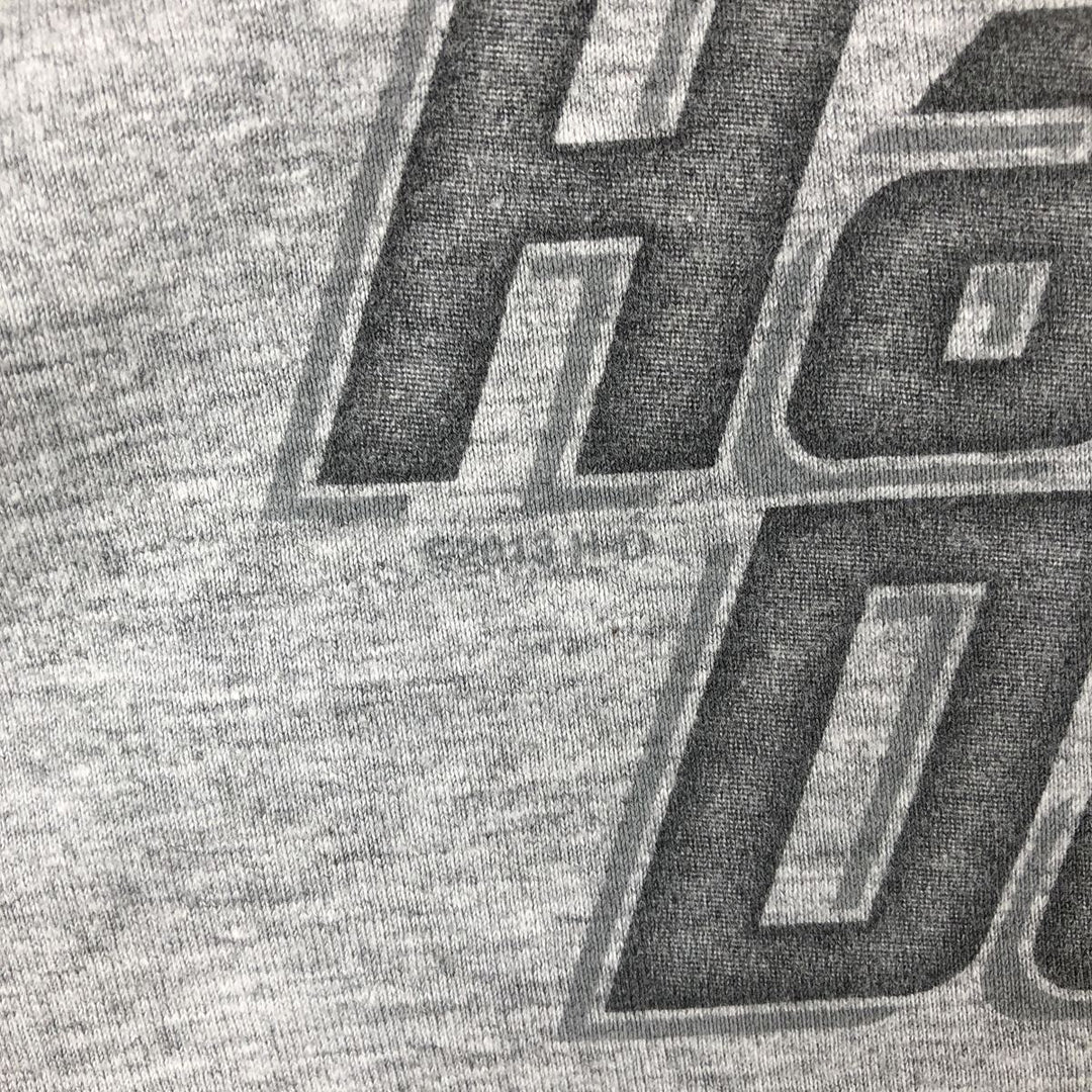 Harley-Davidson Fire Pattern Motorcycle Long-Sleeve T-Shirt (Men's XL equivalent) unclear gray type Vintage Second Hand