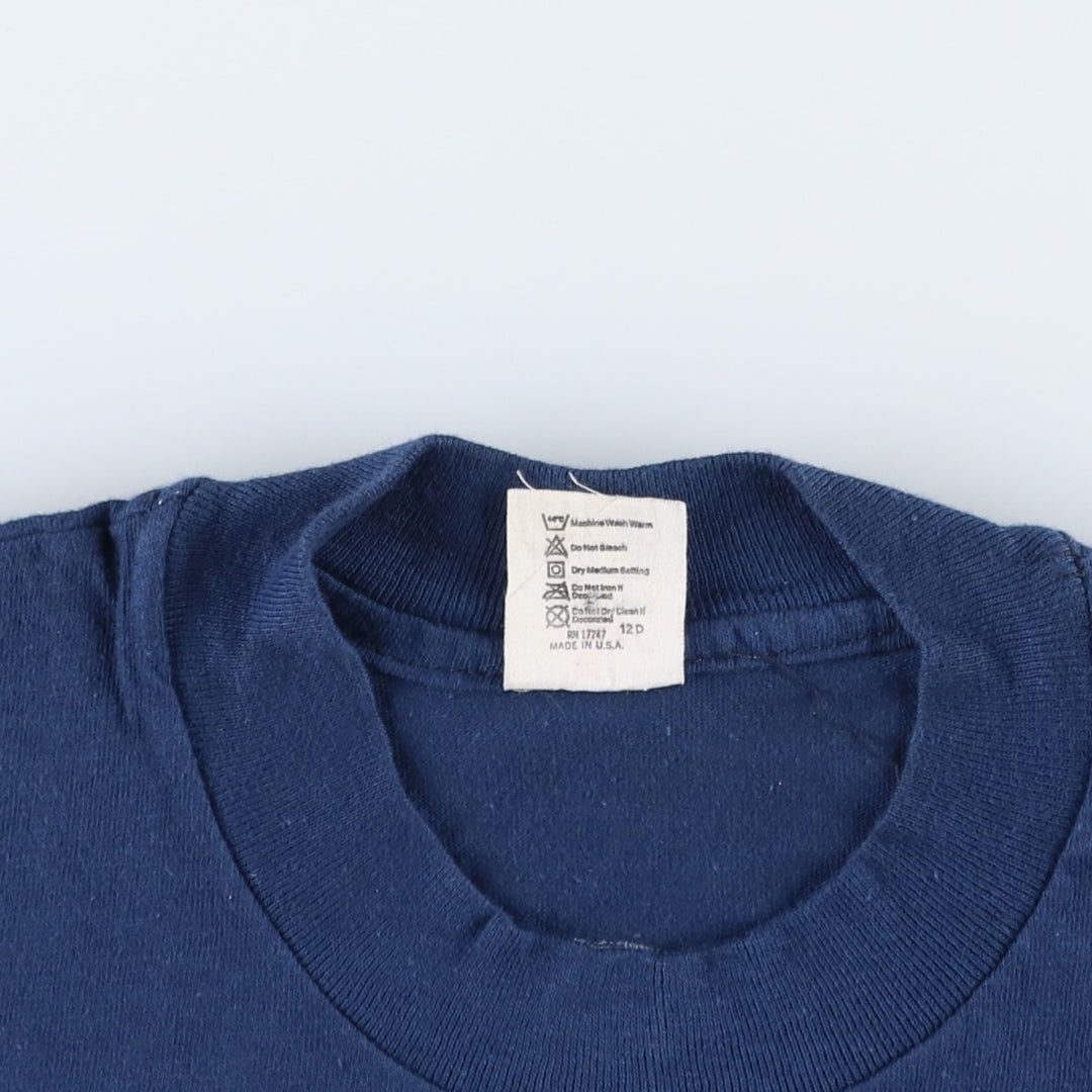 80'S Stedman HI CRU PANAMA JACK Print T-Shirt, Made in USA, Men's Size L (Equivalent), Vintage cotton navy blue type Vintage Second Hand