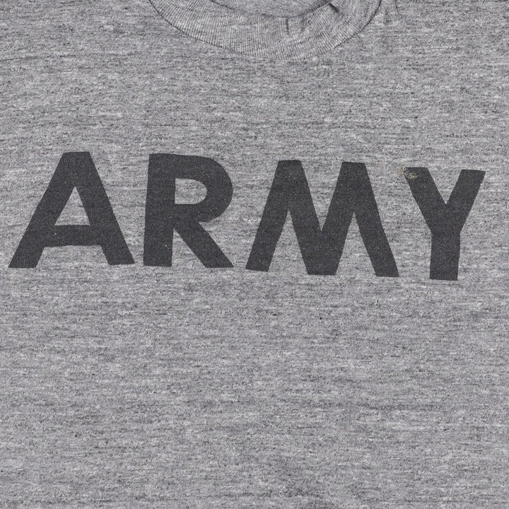 80s-90'S Sofie USARMY Military Print T-Shirt, Made in USA, Men's Size M (approx.), Vintage polyester gray type Vintage Second Hand