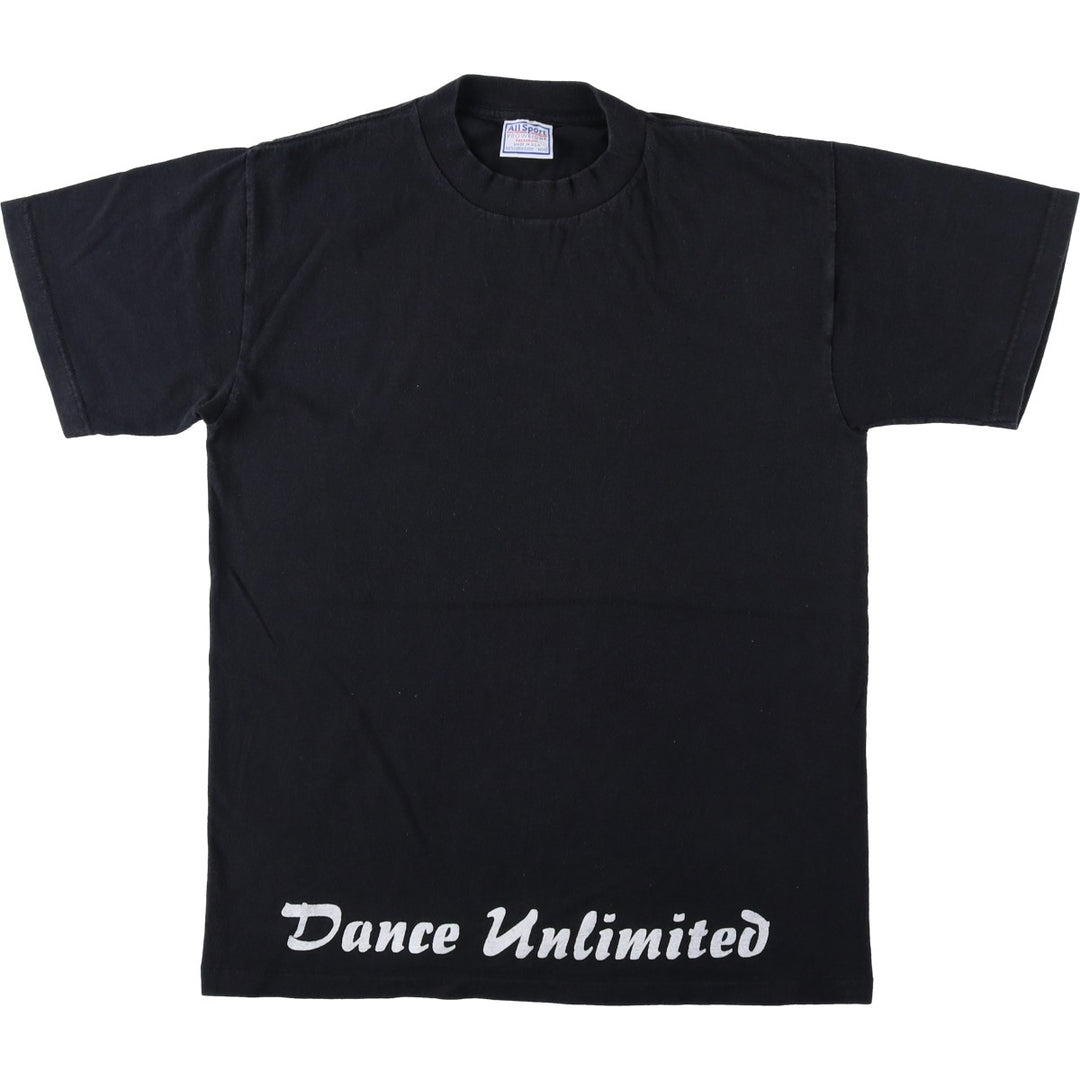 90'S All Sport Print T-Shirt, Made in USA, Men's Size M (Equivalent), Vintage cotton black type Vintage Second Hand
