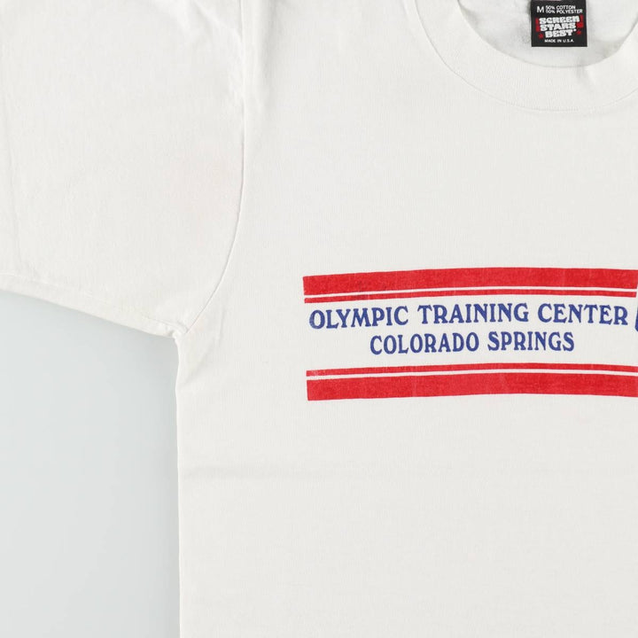 90'S Screen Stars American Boxing Federation Stars and Stripes Print T-Shirt, Made in USA, Women's Size M (approx.), Vintage cotton white type Vintage Second Hand