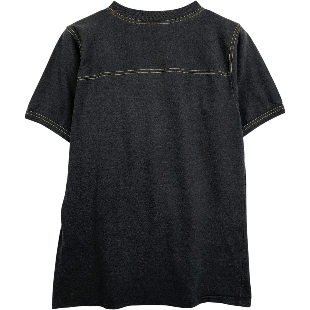 80'S H.WOLF & SONS Print T-Shirt, Made in USA, Women's Size M (Equivalent), Vintage cotton gray type Vintage Second Hand