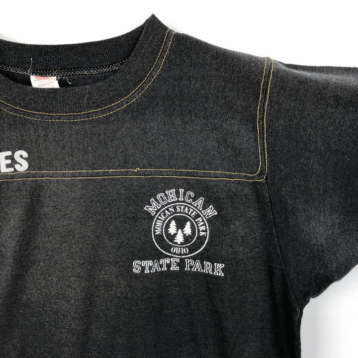 80'S H.WOLF & SONS Print T-Shirt, Made in USA, Women's Size M (Equivalent), Vintage cotton gray type Vintage Second Hand