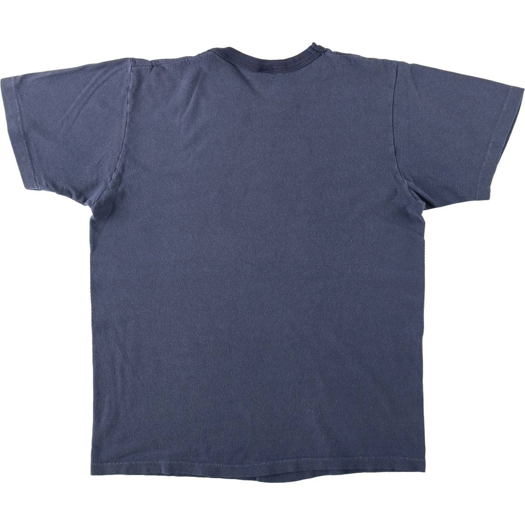 80'S sportswear American Baseball Hall of Fame printed T-shirt, men's size L equivalent, vintage. cotton navy blue type Vintage Second Hand