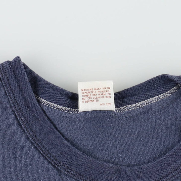 80'S sportswear American Baseball Hall of Fame printed T-shirt, men's size L equivalent, vintage. cotton navy blue type Vintage Second Hand