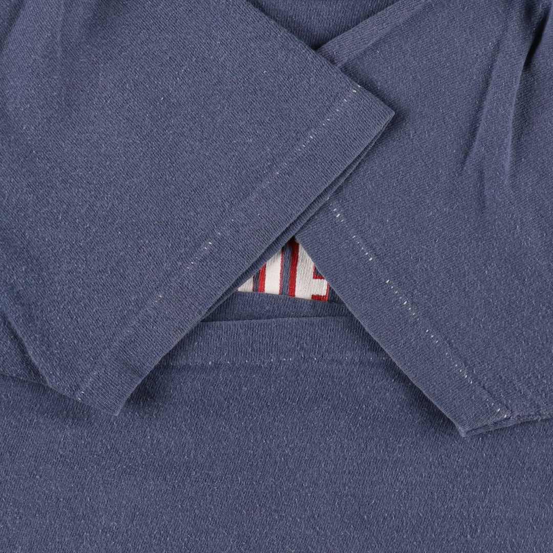 80'S sportswear American Baseball Hall of Fame printed T-shirt, men's size L equivalent, vintage. cotton navy blue type Vintage Second Hand