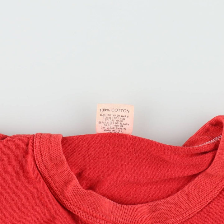 80'S Russell Lifeguard Print T-Shirt, Made in USA, Men's Size L (Equivalent), Vintage cotton red type Vintage Second Hand