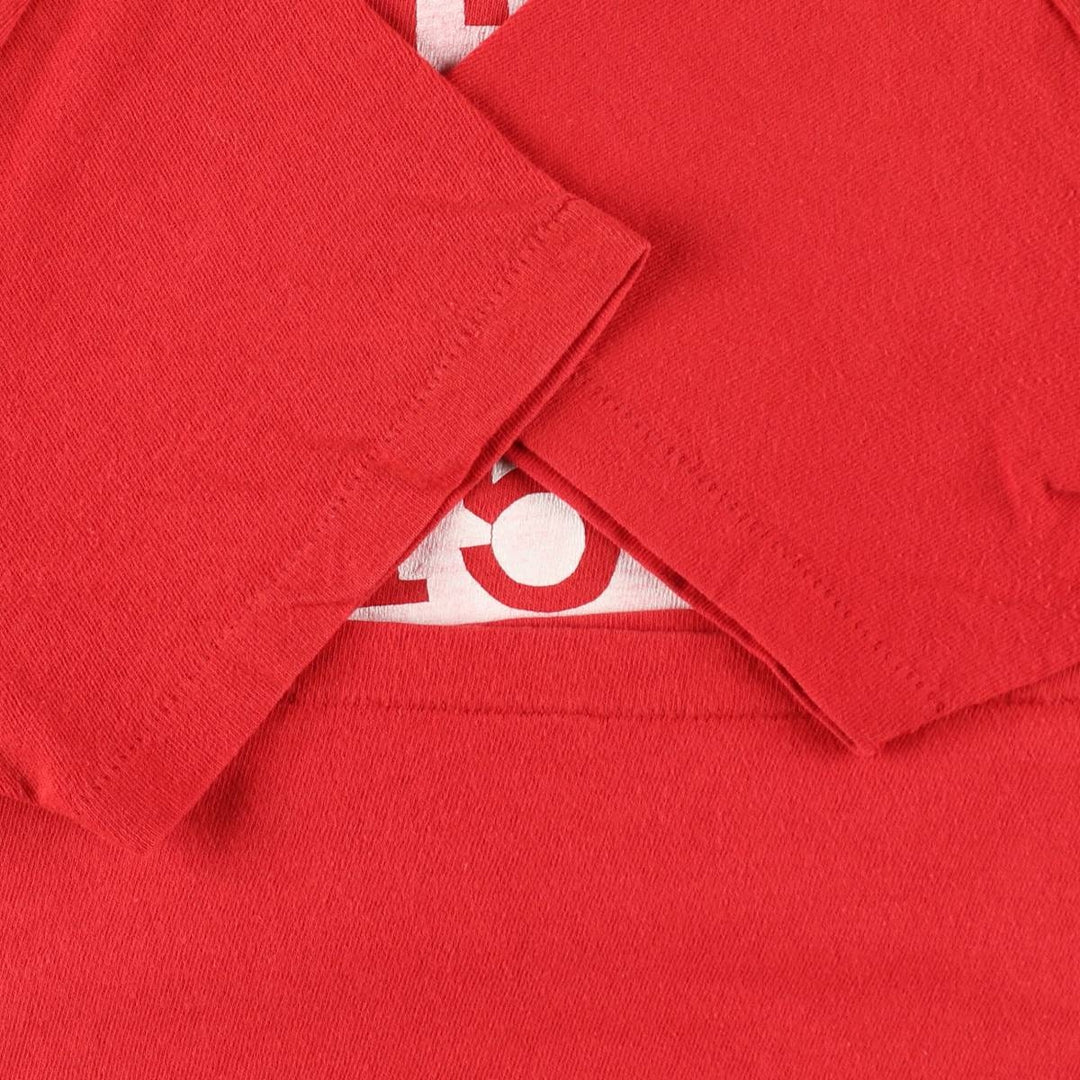 80'S Russell Lifeguard Print T-Shirt, Made in USA, Men's Size L (Equivalent), Vintage cotton red type Vintage Second Hand