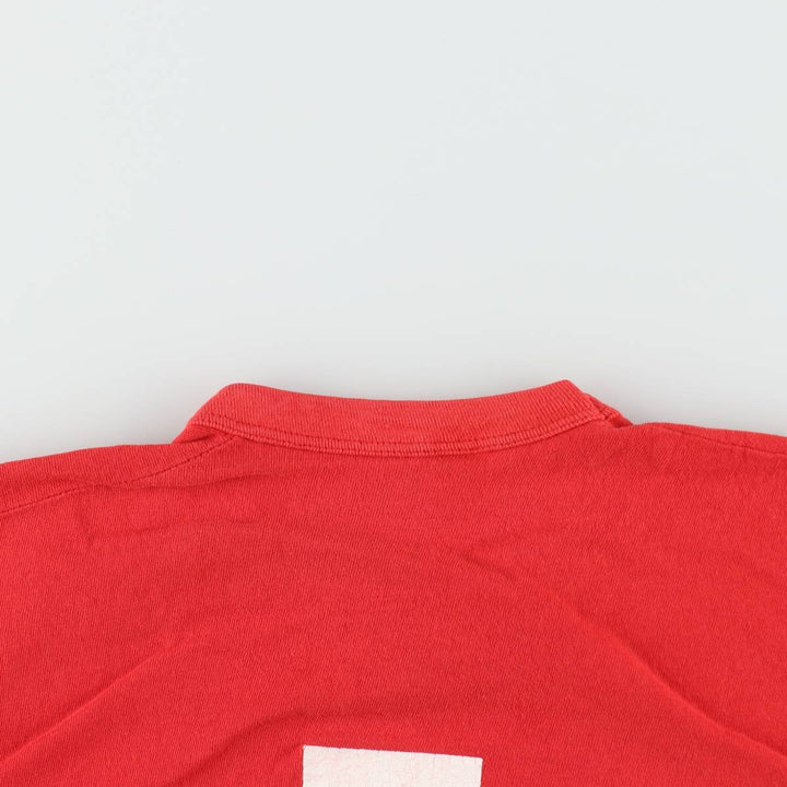80'S Russell Lifeguard Print T-Shirt, Made in USA, Men's Size L (Equivalent), Vintage cotton red type Vintage Second Hand