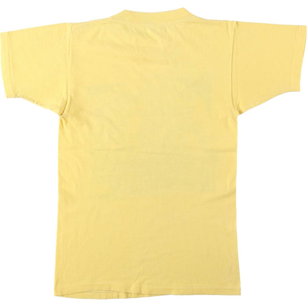 80'S Artex Milton Chemnitz Print T-Shirt, Made in USA, Women's Size S (Equivalent), Vintage cotton lemon yellow Vintage Second Hand