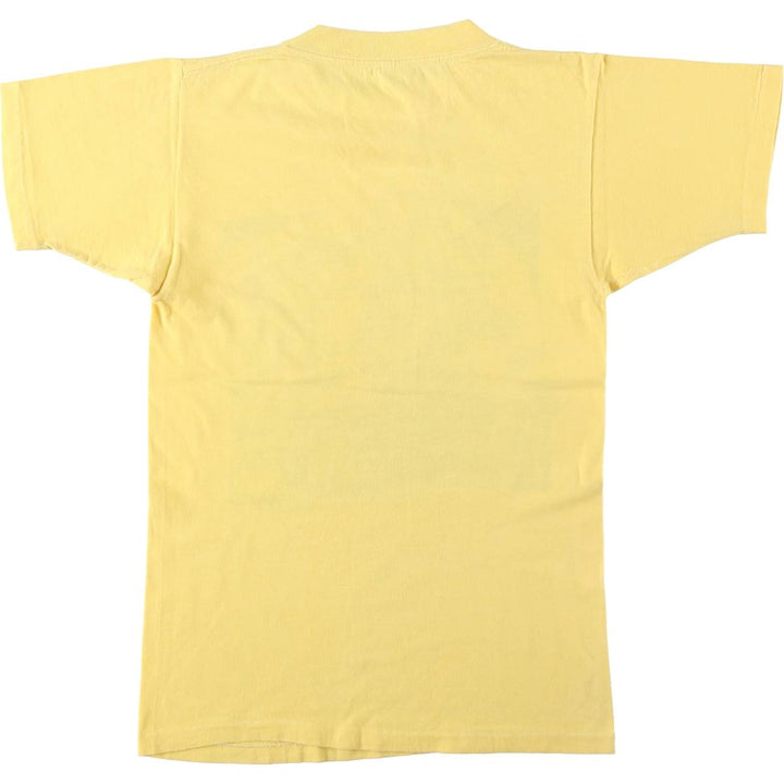 80'S Artex Milton Chemnitz Print T-Shirt, Made in USA, Women's Size S (Equivalent), Vintage cotton lemon yellow Vintage Second Hand