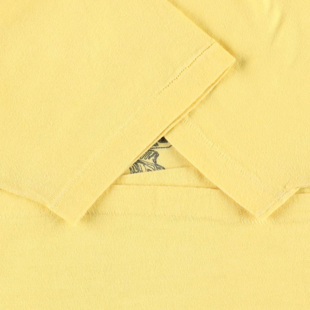 80'S Artex Milton Chemnitz Print T-Shirt, Made in USA, Women's Size S (Equivalent), Vintage cotton lemon yellow Vintage Second Hand