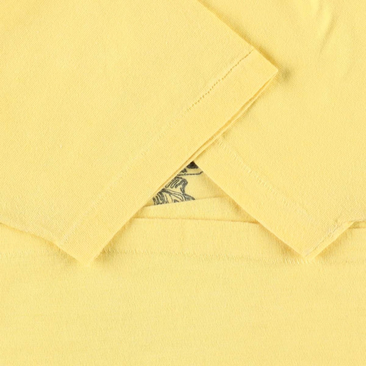 80'S Artex Milton Chemnitz Print T-Shirt, Made in USA, Women's Size S (Equivalent), Vintage cotton lemon yellow Vintage Second Hand