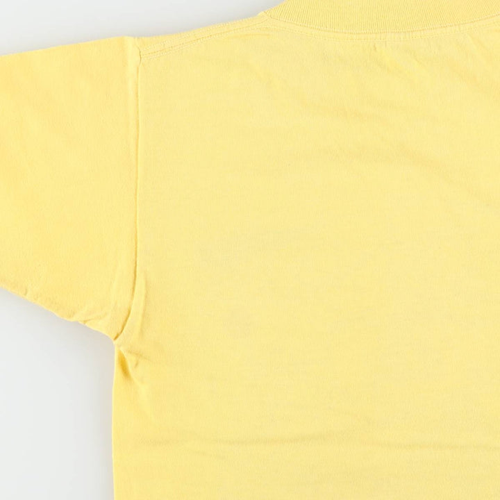 80'S Artex Milton Chemnitz Print T-Shirt, Made in USA, Women's Size S (Equivalent), Vintage cotton lemon yellow Vintage Second Hand
