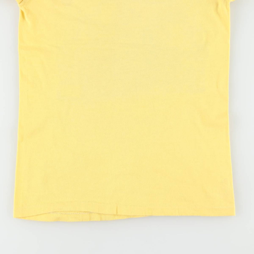 80'S Artex Milton Chemnitz Print T-Shirt, Made in USA, Women's Size S (Equivalent), Vintage cotton lemon yellow Vintage Second Hand