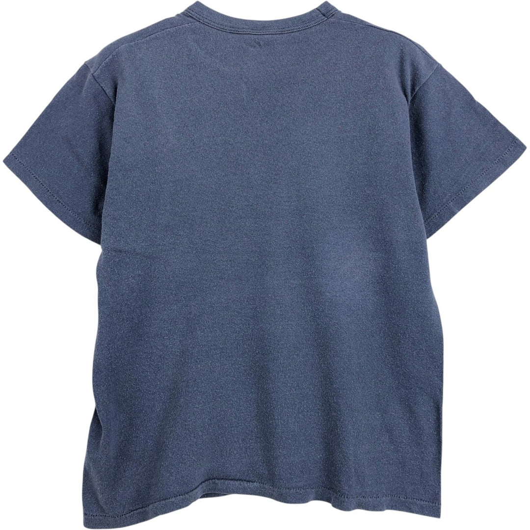 ~80'S Russell College T-shirt, Men's Size M (approx.), Vintage cotton navy blue type Vintage Second Hand