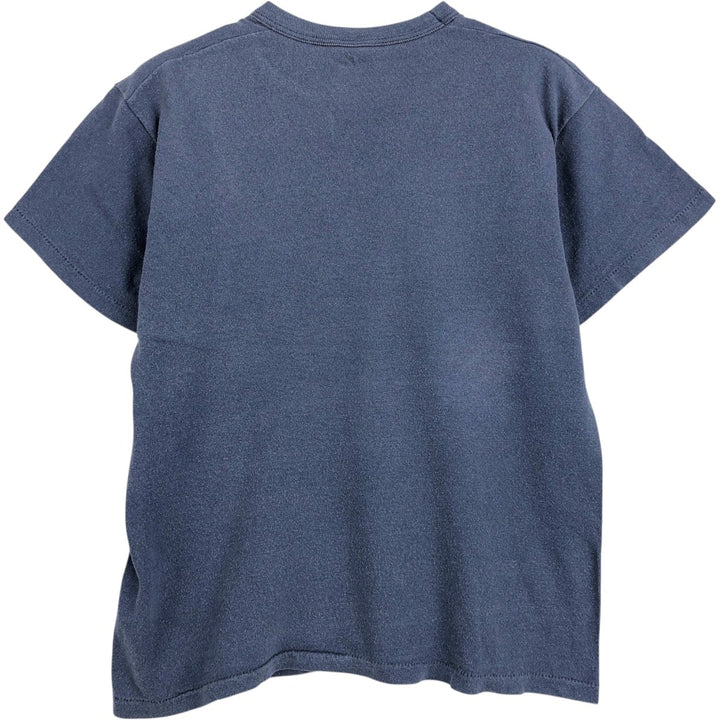 ~80'S Russell College T-shirt, Men's Size M (approx.), Vintage cotton navy blue type Vintage Second Hand