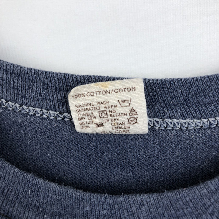 ~80'S Russell College T-shirt, Men's Size M (approx.), Vintage cotton navy blue type Vintage Second Hand