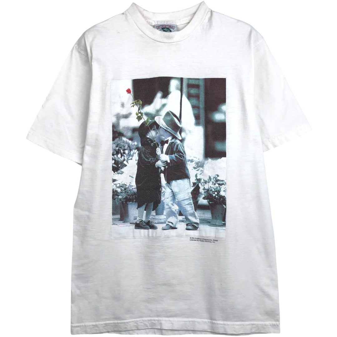 INTERNATIONAL DESIGN GROUP Photo T-shirt, Women's Size M (equivalent) cotton white type Vintage Second Hand