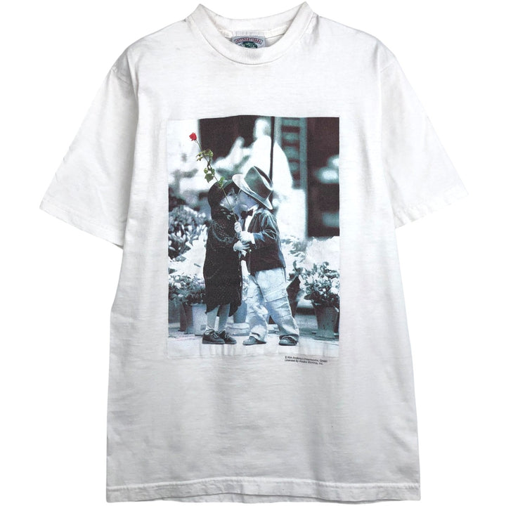 INTERNATIONAL DESIGN GROUP Photo T-shirt, Women's Size M (equivalent) cotton white type Vintage Second Hand
