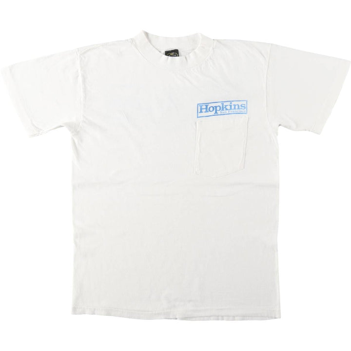 70s-80'S Anvil Hopkins Advertising T-shirt, Made in USA, Women's Size M (approx.), Vintage cotton white type Vintage Second Hand