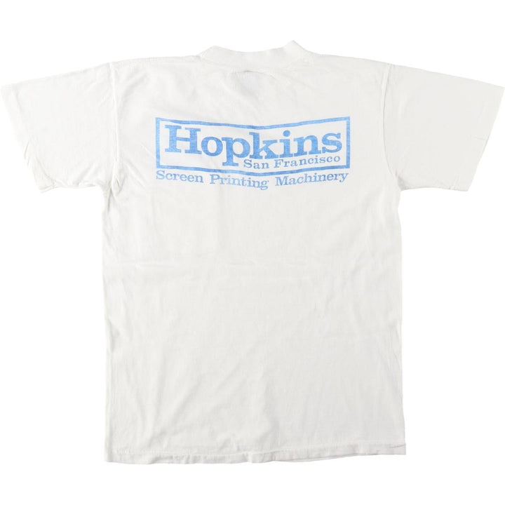 70s-80'S Anvil Hopkins Advertising T-shirt, Made in USA, Women's Size M (approx.), Vintage cotton white type Vintage Second Hand