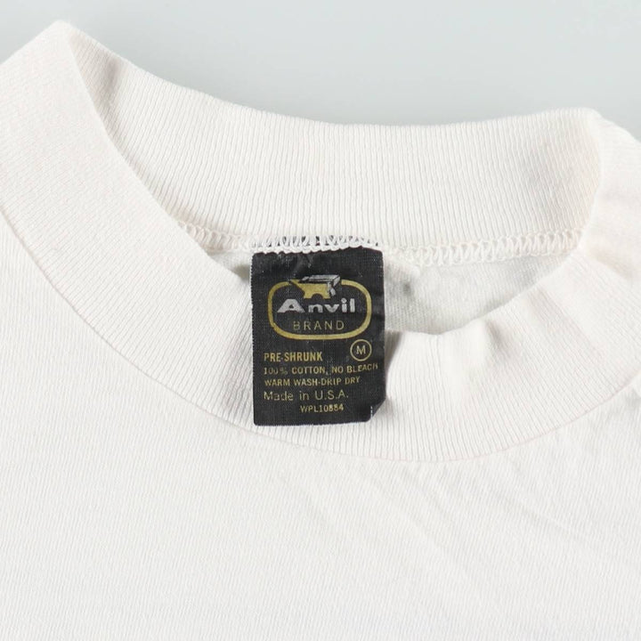 70s-80'S Anvil Hopkins Advertising T-shirt, Made in USA, Women's Size M (approx.), Vintage cotton white type Vintage Second Hand