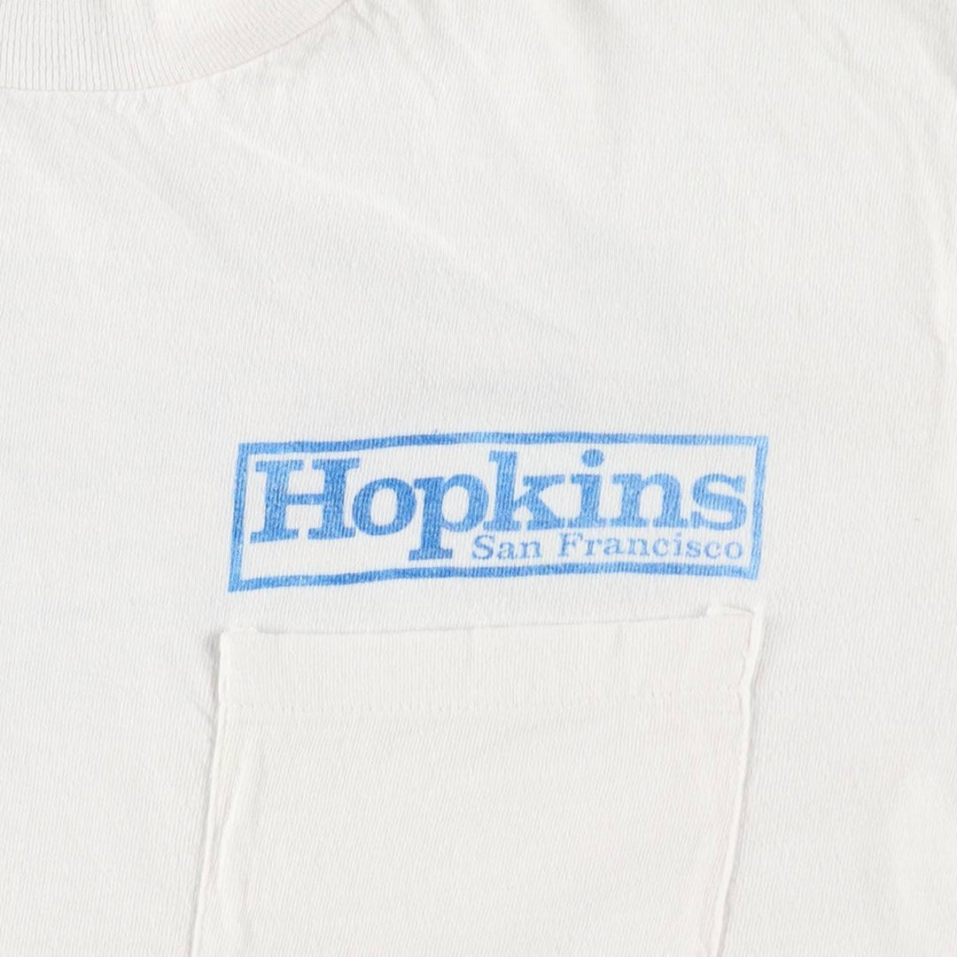 70s-80'S Anvil Hopkins Advertising T-shirt, Made in USA, Women's Size M (approx.), Vintage cotton white type Vintage Second Hand