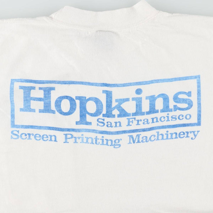 70s-80'S Anvil Hopkins Advertising T-shirt, Made in USA, Women's Size M (approx.), Vintage cotton white type Vintage Second Hand