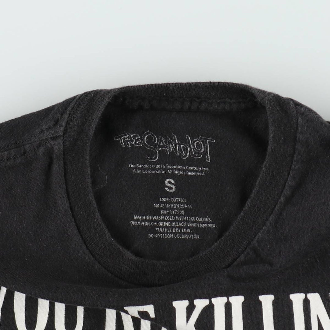 THE SANDLOT Movie T-shirt (Women's Size S) cotton black type Vintage Second Hand
