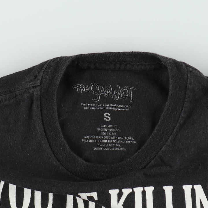 THE SANDLOT Movie T-shirt (Women's Size S) cotton black type Vintage Second Hand