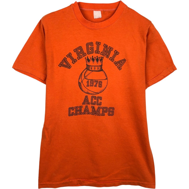 1970'S College T-shirt, Women's Size S (approx.), Vintage unclear orange type Vintage Second Hand