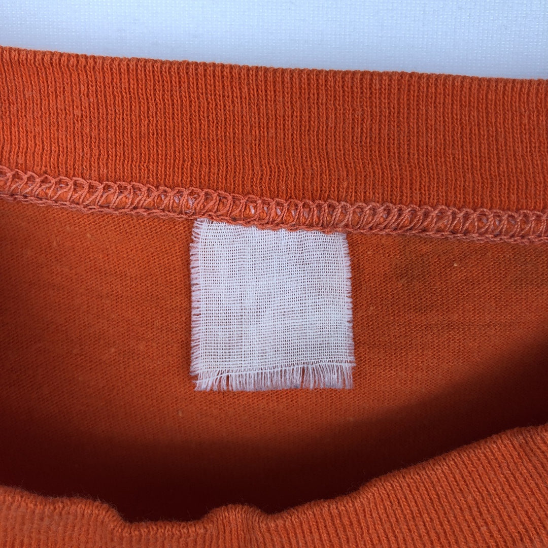 1970'S College T-shirt, Women's Size S (approx.), Vintage unclear orange type Vintage Second Hand