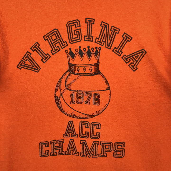 1970'S College T-shirt, Women's Size S (approx.), Vintage unclear orange type Vintage Second Hand