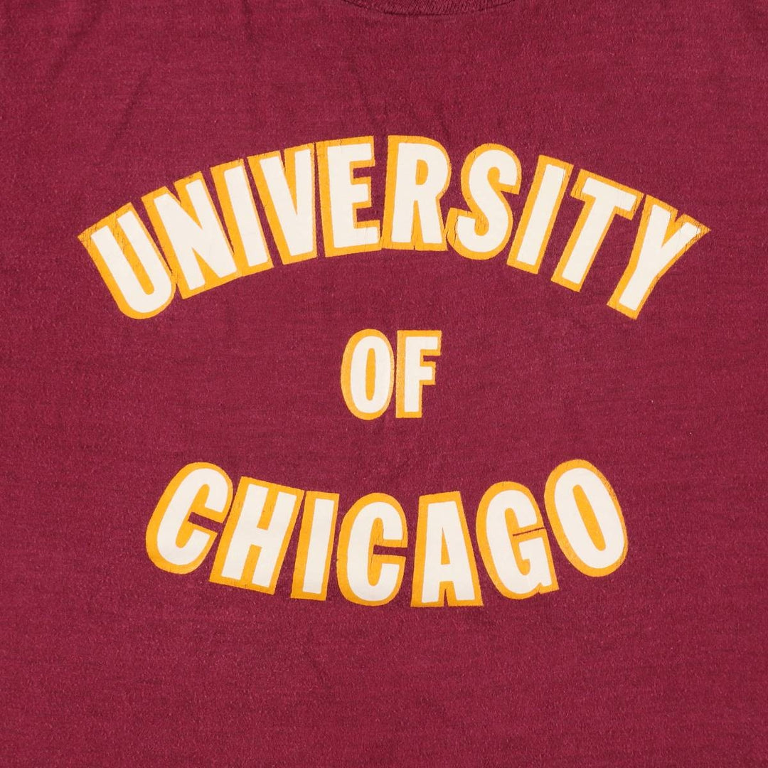 80'S Screen Stars College T-shirt, Made in USA, Women's Size M (approx.), Vintage cotton wine-red Vintage Second Hand