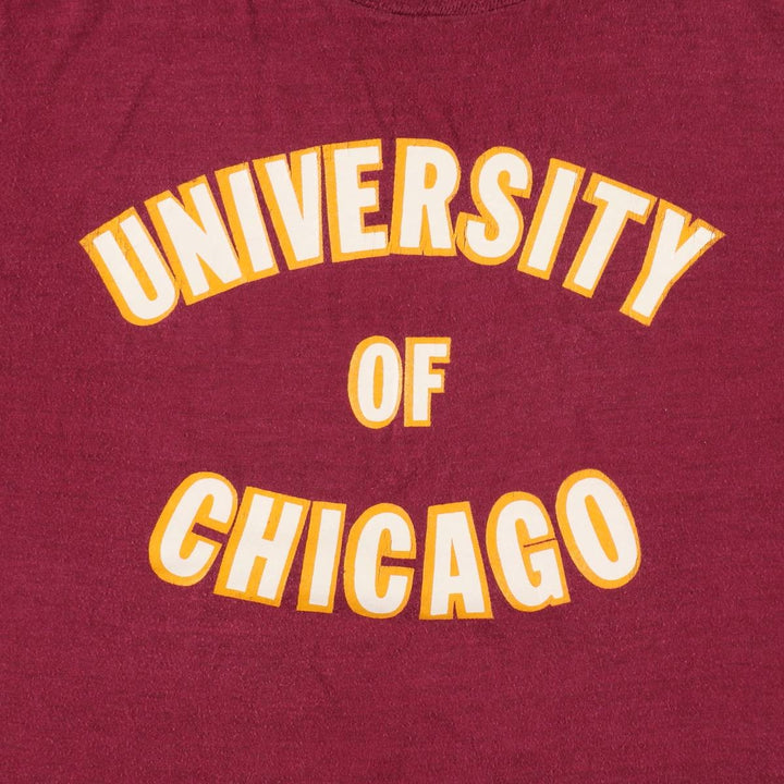 80'S Screen Stars College T-shirt, Made in USA, Women's Size M (approx.), Vintage cotton wine-red Vintage Second Hand