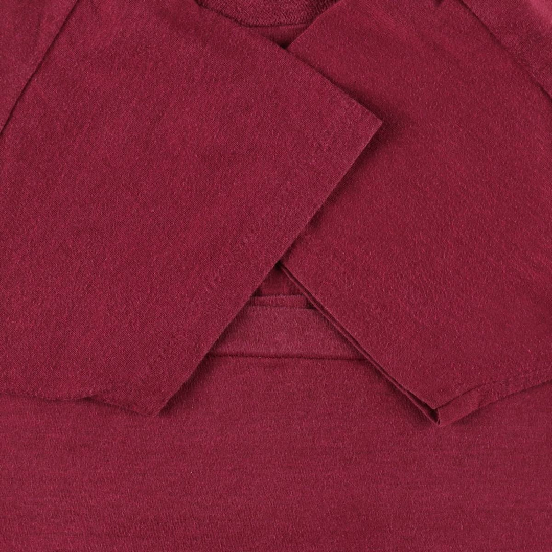 80'S Screen Stars College T-shirt, Made in USA, Women's Size M (approx.), Vintage cotton wine-red Vintage Second Hand
