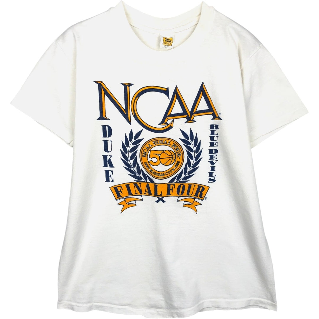 70s-80'S Velva Sheen College T-shirt, Women's Size M (approx.), Vintage cotton white type Vintage Second Hand