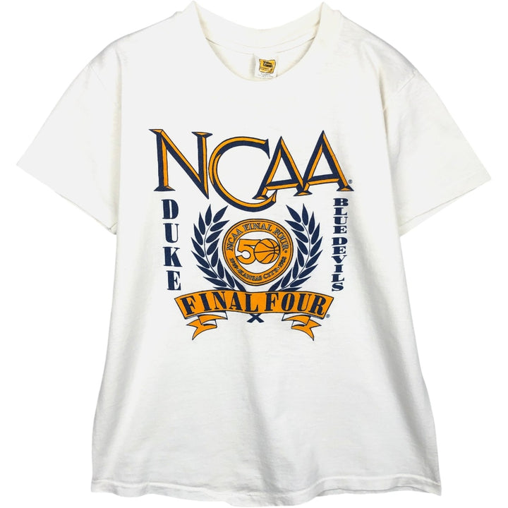 70s-80'S Velva Sheen College T-shirt, Women's Size M (approx.), Vintage cotton white type Vintage Second Hand