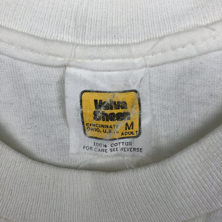 70s-80'S Velva Sheen College T-shirt, Women's Size M (approx.), Vintage cotton white type Vintage Second Hand