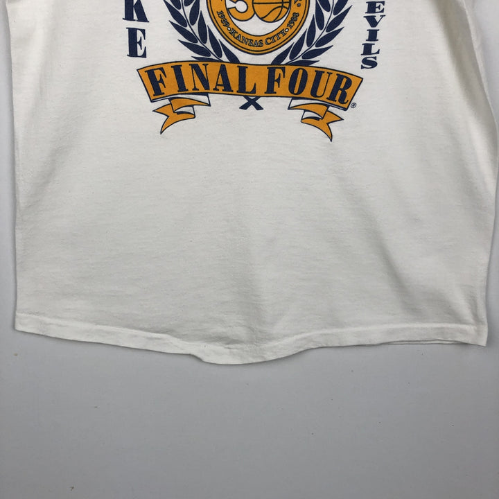70s-80'S Velva Sheen College T-shirt, Women's Size M (approx.), Vintage cotton white type Vintage Second Hand