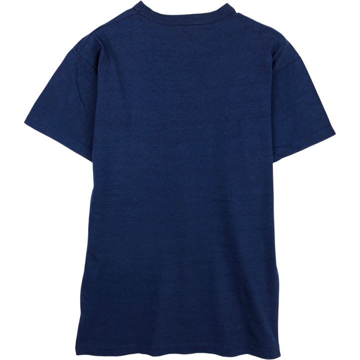 80'S Eastport College T-shirt, Made in USA, Men's Size S (approx.), Vintage cotton navy blue type Vintage Second Hand