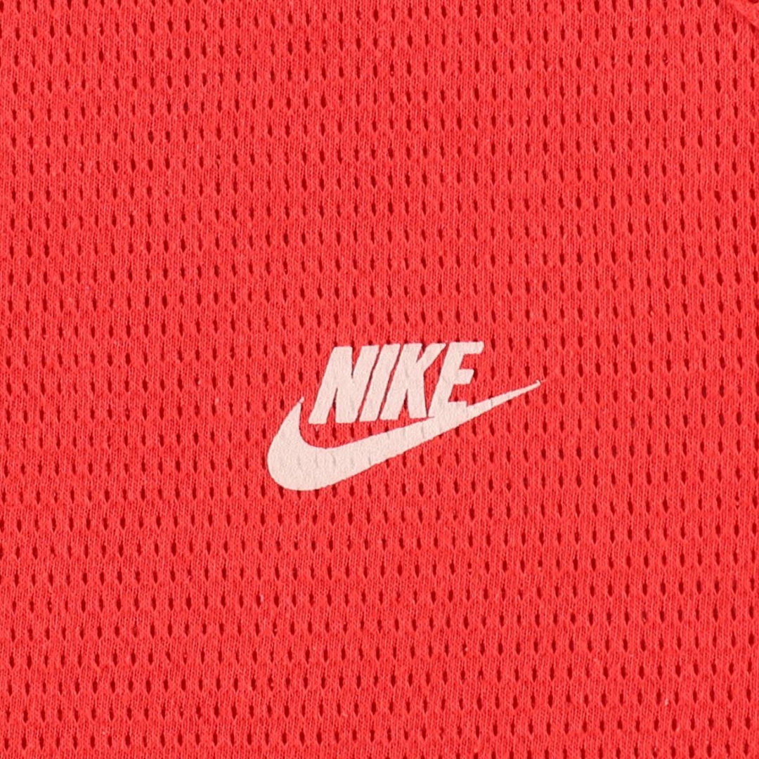 80'S Nike Navy Tag Mesh Logo Print T-Shirt, Women's Size L (approx.), Vintage unclear red type Vintage Second Hand