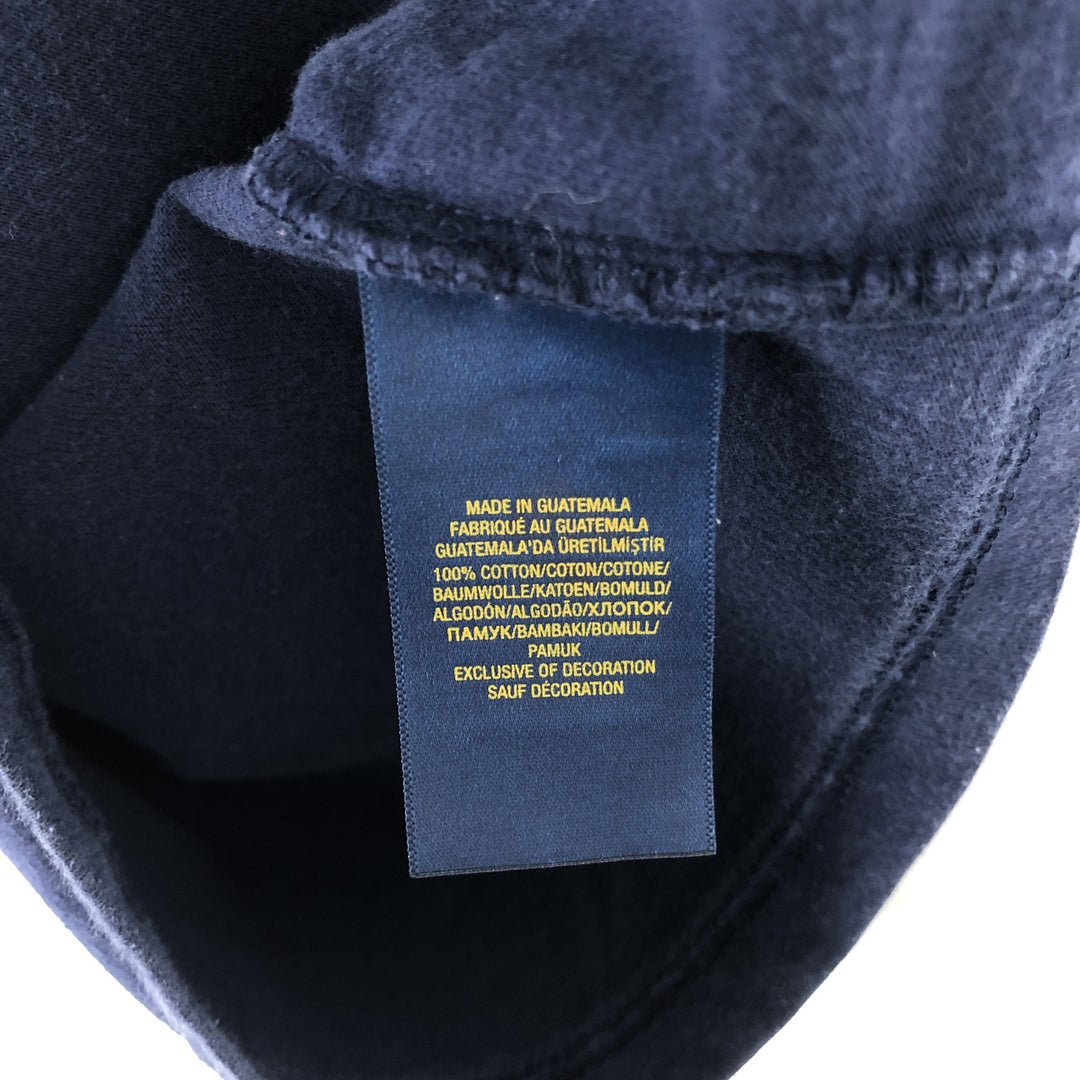 Ralph Lauren POLO RALPH LAUREN Short-Sleeve T-Shirt with One-Point Logo, Women's Size M (approx.) cotton navy blue type Vintage Second Hand